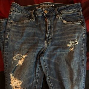 size 12 AE super stretch high-rise leggings